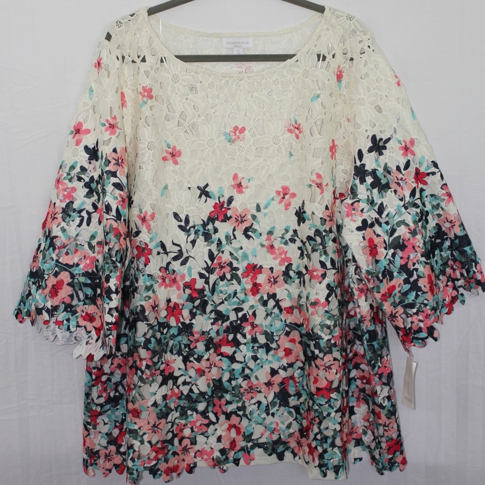 Charter Club Lace Long Sleeve 3X